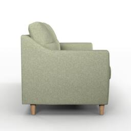 Furnishings For Less UK Baxter Tufted Fabric 3 Seater Sofa - Charcoal, Silver, Oatmeal or Sage in Light Grey - thumbnail 3