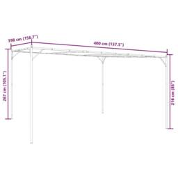 Berkfield Home Gazebo White 4x4 m 180 g/m ² Fabric & Steel - thumbnail 9