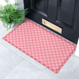 Artsy Mats Heart Pattern Doormat in Pink - Size: 40 cm x 70 cm