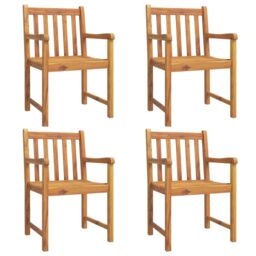 Berkfield Home Garden Chairs 4 pcs 56x55.5x90 cm Solid Wood Acacia in Brown - thumbnail 2