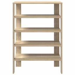 Berkfield Home Shoe Rack Sonoma Oak 61x32x87.5 cm Engineered Wood in Light Oak - thumbnail 4