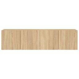Berkfield Home TV Cabinets Wall-mounted 2 pcs Sonoma Oak 80x30x41 cm in Brown - Size: 80 x 30 x 41 cm - thumbnail 7