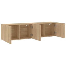 Berkfield Home TV Cabinets Wall-mounted 2 pcs Sonoma Oak 80x30x41 cm in Brown - Size: 80 x 30 x 41 cm - thumbnail 6