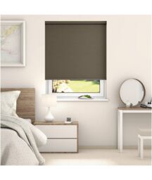 New Edge Blinds No Drill Chocolate Thermal Blackout Roller Blind 170cm Drop - Size: 55 cm width x 165 cm drop - thumbnail 2