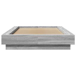 Berkfield Home Modern Bed Frame without Mattress Grey Sonoma 75x190 cm Small Single - thumbnail 4