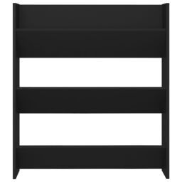 Berkfield Home Wall Shoe Cabinet Black 80x18x90 cm Engineered Wood - Size: 80 x 18 x 90 cm - thumbnail 4