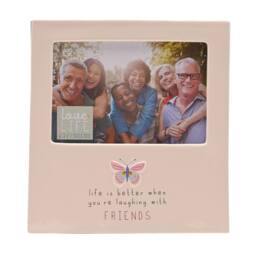 "Love Life Sentiment Gift Photo Frame 4"" x 6"" - Friend in White" - thumbnail 2