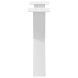 Berkfield Home Coffee Table Legs X-Shaped 2 pcs White 50x(42-43) cm Steel - thumbnail 6