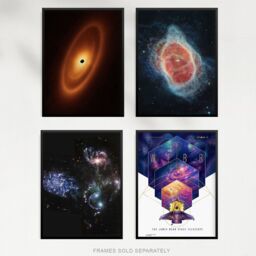 Artery8 Pack of 4 NASA James Webb Space Telescope Images Fomalhaut Southern Ring Nebula Stephan's Quintet Galaxies Unframed Wall Art Living Room - thumbnail 5