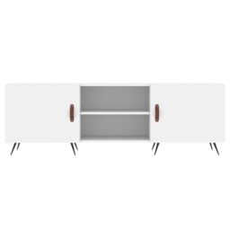 Berkfield Home TV Cabinet White 150x30x50 cm Engineered Wood - Size: 150 x 30 x 50 cm - thumbnail 5