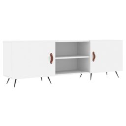 Berkfield Home TV Cabinet White 150x30x50 cm Engineered Wood - Size: 150 x 30 x 50 cm - thumbnail 2