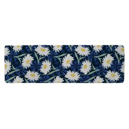 Benjamin Tate Design Daisies On Navy Runner Rug in Natural - Size: 67 cm x 230 cm - thumbnail 1