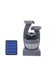 H&O Direct Solar Powered Resin Water Fountain Rockery Decoration - thumbnail 3