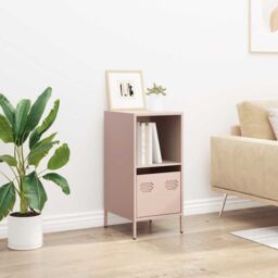Berkfield Home Sideboard Pink 35x39x73.5 cm Cold-rolled Steel - thumbnail 3