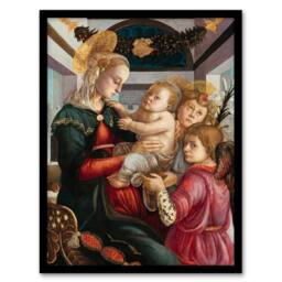 Artery8 Sandro Botticelli Framed Wall Art Print Madonna & Child with Angels - Size: A4 - thumbnail 1