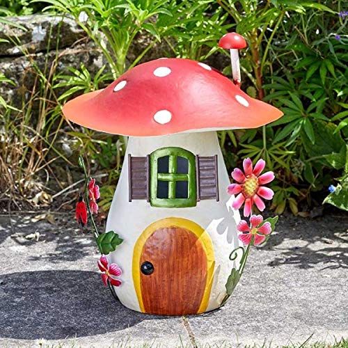 Marco Paul Red Resin Fairy House 29cm (Red Top Condo)
