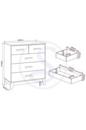 Seconique Cleveland 3+2 Drawer Chest - thumbnail 6