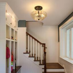 COMELY Amber Crystal Ceiling Lights, E27 Vintage Crystal Chandelier, E27 Base - thumbnail 3