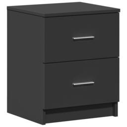 Berkfield Home Durable Bedside Cabinets 2 pcs with 2 Drawers Black 40x36x50 cm - Size: 40 x 36 x 50 cm - thumbnail 6