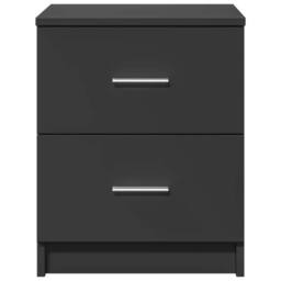 Berkfield Home Durable Bedside Cabinets 2 pcs with 2 Drawers Black 40x36x50 cm - Size: 40 x 36 x 50 cm - thumbnail 4