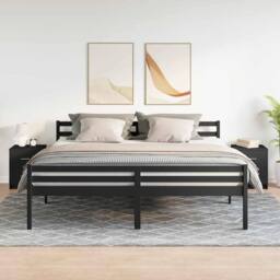 Berkfield Home Durable Bedside Cabinets 2 pcs with 2 Drawers Black 40x36x50 cm - Size: 40 x 36 x 50 cm - thumbnail 1