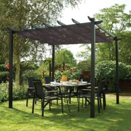 Rowlinsons Latina 3x3 Grey Canopy - L300 x W300 x H234.5 cm - thumbnail 1