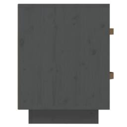 Berkfield Home Beautiful Bedside Cabinet Grey 40x34x45 cm Solid Wood Pine - Size: 40 x 34 x 45 cm - thumbnail 7