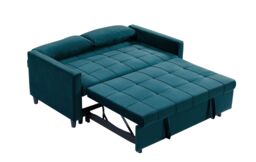 FURNITURE ONE Sofa Bed Double, Convertible 3 in 1 Pull Out Sofa Bed Max Load 300LBS in Dark Green - Size: 1 Pack - thumbnail 4