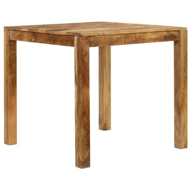 Berkfield Home Beautiful Dining Table Solid Mango Wood 82x80x76 cm in Brown - Size: 82 x 80 x 76 cm - image 1