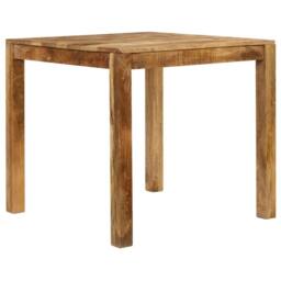 Berkfield Home Beautiful Dining Table Solid Mango Wood 82x80x76 cm in Brown - Size: 82 x 80 x 76 cm - thumbnail 1
