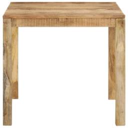 Berkfield Home Beautiful Dining Table Solid Mango Wood 82x80x76 cm in Brown - Size: 82 x 80 x 76 cm - thumbnail 3