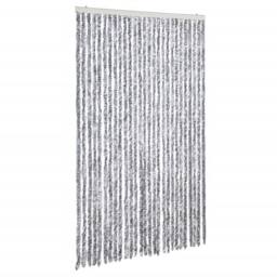 Berkfield Home Insect Curtain White & Grey 118x220 cm Chenille - thumbnail 3