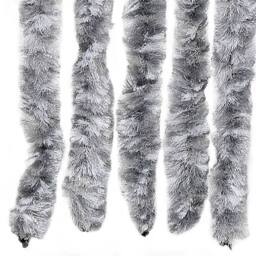 Berkfield Home Insect Curtain White & Grey 118x220 cm Chenille - thumbnail 5