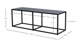 Nordlys Industrial Design Bench Metal Legs in Black - thumbnail 5