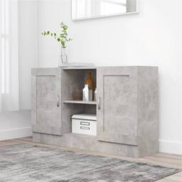 Berkfield Home Sideboard Concrete Grey 120x30.5x70 cm Engineered Wood - thumbnail 2