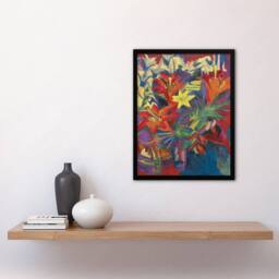 Artery8 Still Life with Lilies Ernst Ludwig Kirchner Framed Wall Art Print - Size: A3 - thumbnail 2
