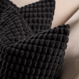 OHS 2 Pack Bobble Cushion Covers Home Decor Set in Black - Size: 45 cm x 45 cm - thumbnail 3