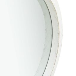 Berkfield Home Wall Mirror with Strap 40 cm White - thumbnail 3