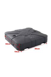 Living and Home HDPE Square Plastic Outdoor Umbrella Stand Parasol Base in Black - thumbnail 3