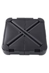 Living and Home HDPE Square Plastic Outdoor Umbrella Stand Parasol Base in Black - thumbnail 5