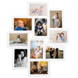 Berkfield Home Collage Photo Frame for 10x(13x18 cm) Picture White MDF - Size: 13x18 cm - thumbnail 2