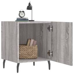 Berkfield Home Modern Bedside Cabinets 2 pcs Grey Sonoma 40x40x50 cm Engineered Wood - Size: 40 x 40 x 50 cm - thumbnail 1