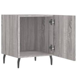 Berkfield Home Modern Bedside Cabinets 2 pcs Grey Sonoma 40x40x50 cm Engineered Wood - Size: 40 x 40 x 50 cm - thumbnail 5