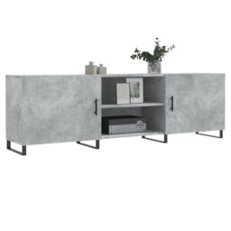 Berkfield Home TV Cabinet Concrete Grey 150x30x50 cm Engineered Wood - Size: 150 x 30 x 50 cm - thumbnail 3