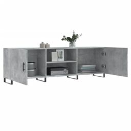 Berkfield Home TV Cabinet Concrete Grey 150x30x50 cm Engineered Wood - Size: 150 x 30 x 50 cm - thumbnail 4