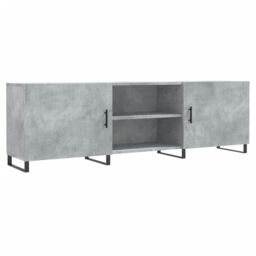 Berkfield Home TV Cabinet Concrete Grey 150x30x50 cm Engineered Wood - Size: 150 x 30 x 50 cm - thumbnail 2