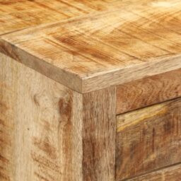 Berkfield Home Sideboard 80x30x65 cm Solid Rough Wood Mango in Brown - Size: 80 x 30 x 65 cm - thumbnail 5