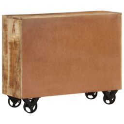 Berkfield Home Sideboard 80x30x65 cm Solid Rough Wood Mango in Brown - Size: 80 x 30 x 65 cm - thumbnail 4
