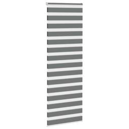 Berkfield Home Elegant Zebra Blind Dark Grey 85x230 cm Fabric Width 80.9 cm Polyester - thumbnail 1