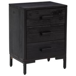 Berkfield Home Beautiful Bedside Cabinets 2 pcs Black 40x30x55 cm Solid Wood Pine - Size: 40 x 30 x 55 cm - thumbnail 1